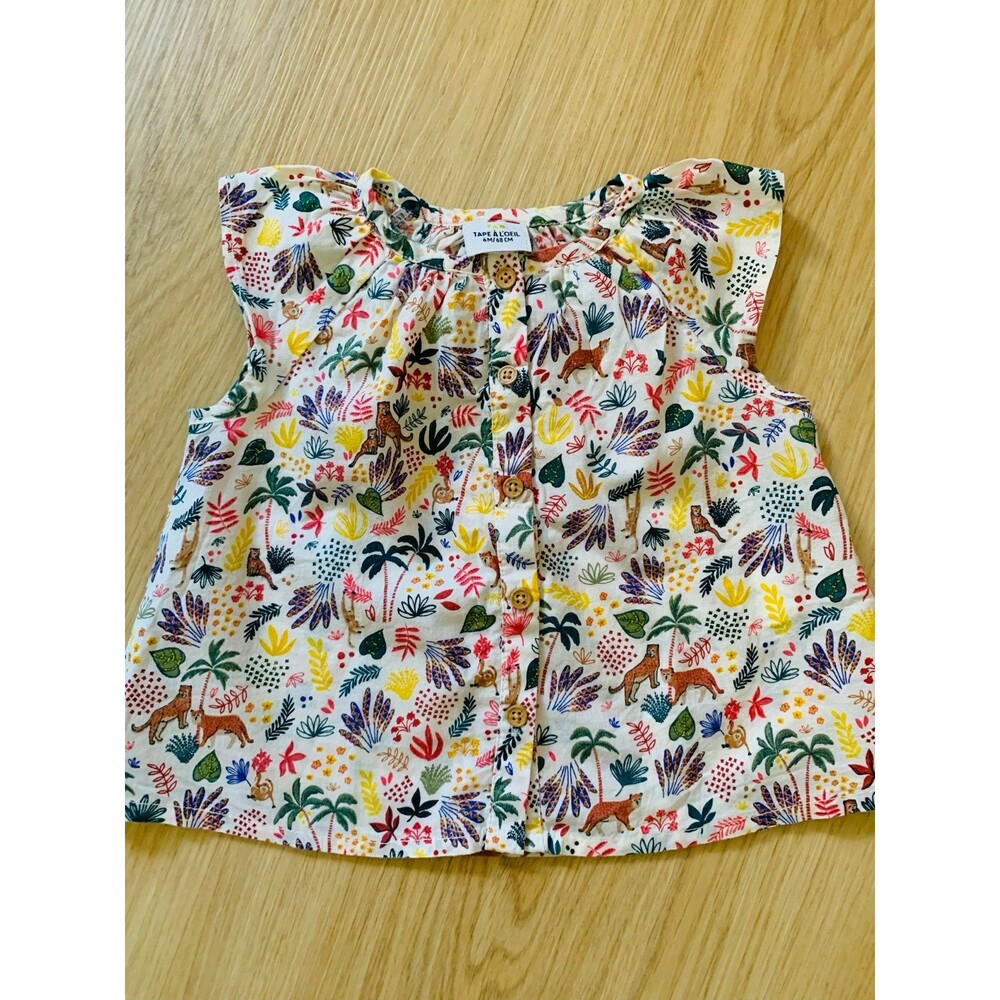 TAPE A L’OEIL blouse jungle print 6M